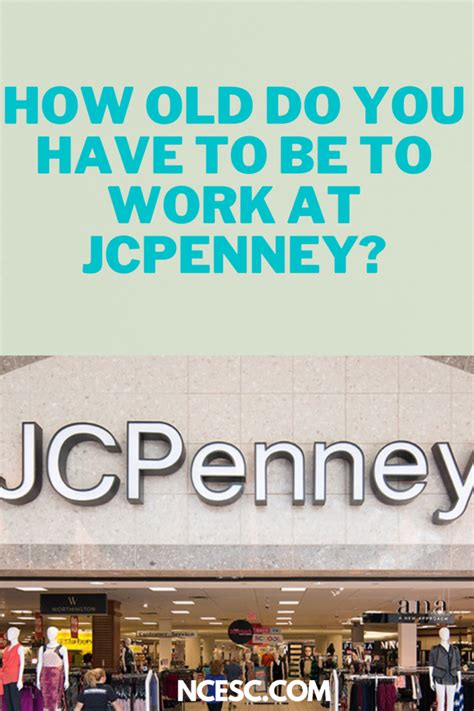 age to work at jcpenney